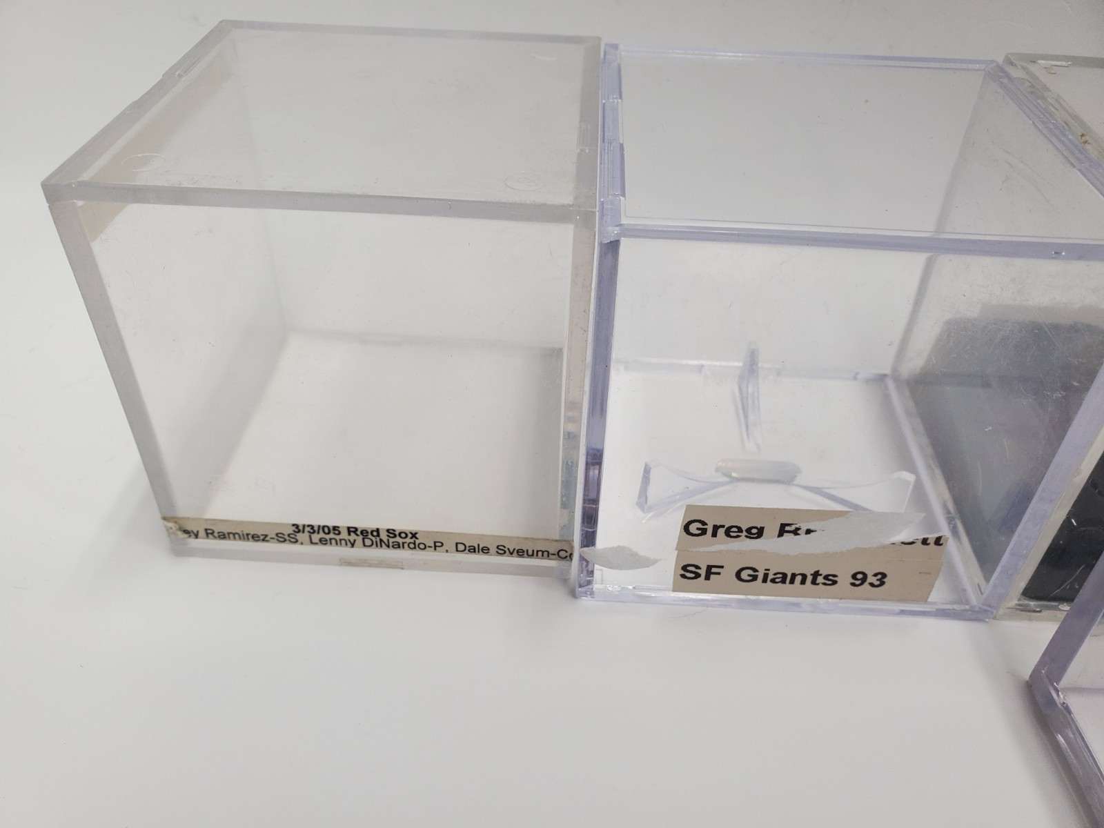 6x *used* Baseball Display Cubes Various Brands Lot