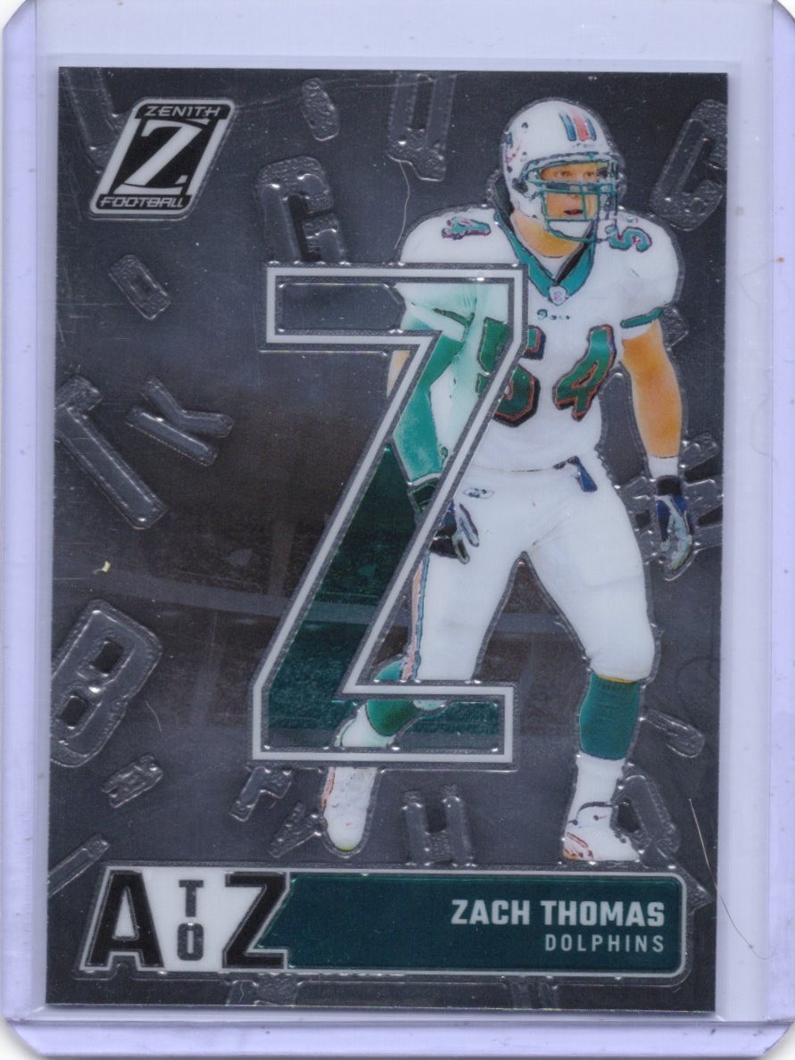 2024 Panini Zenith – A to Z Zach Thomas #26 Miami Dolphins
