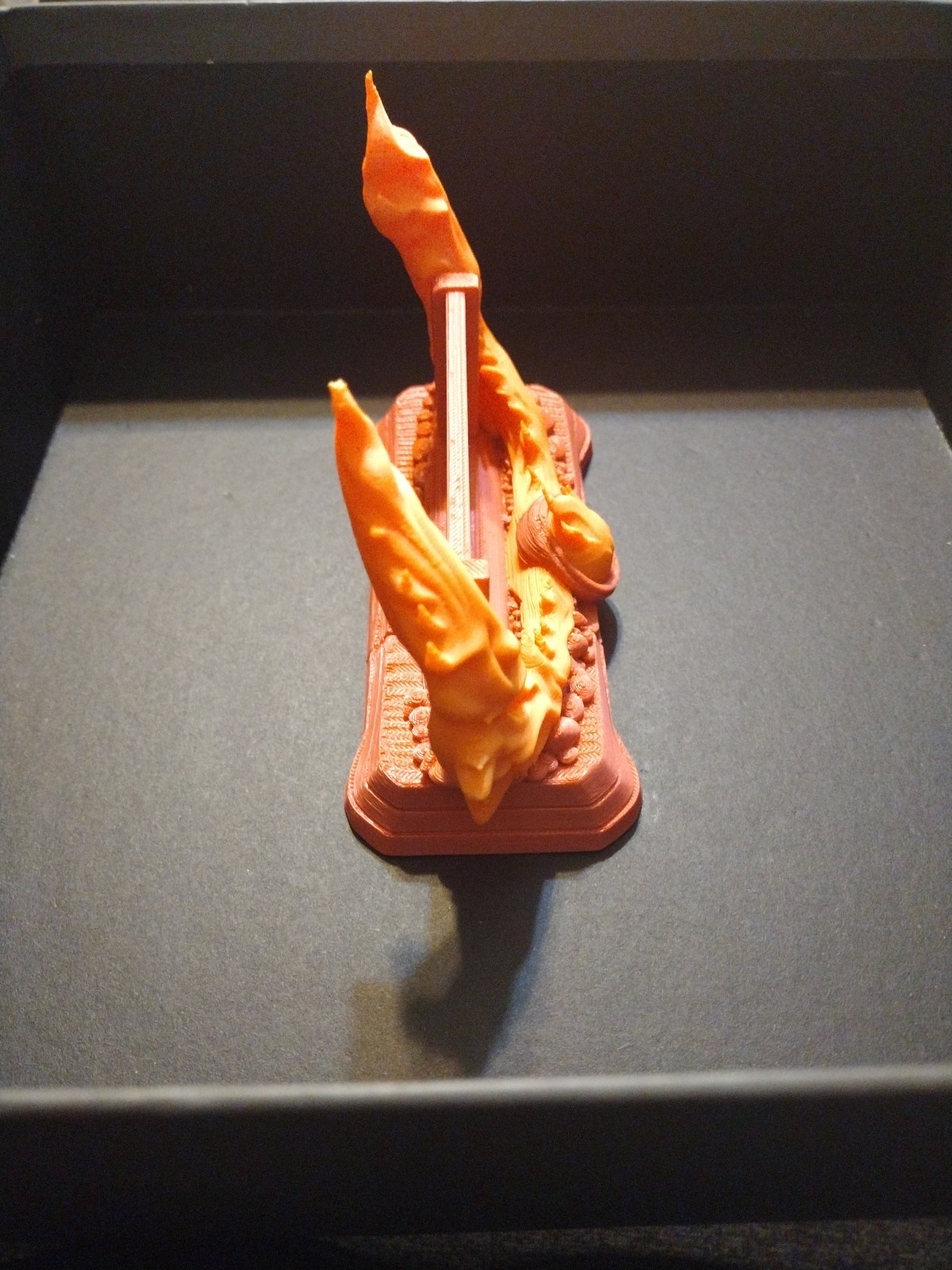 3d printed Fire Elemental Card Display Stand!! Great For Pokemon And Other TCG!!