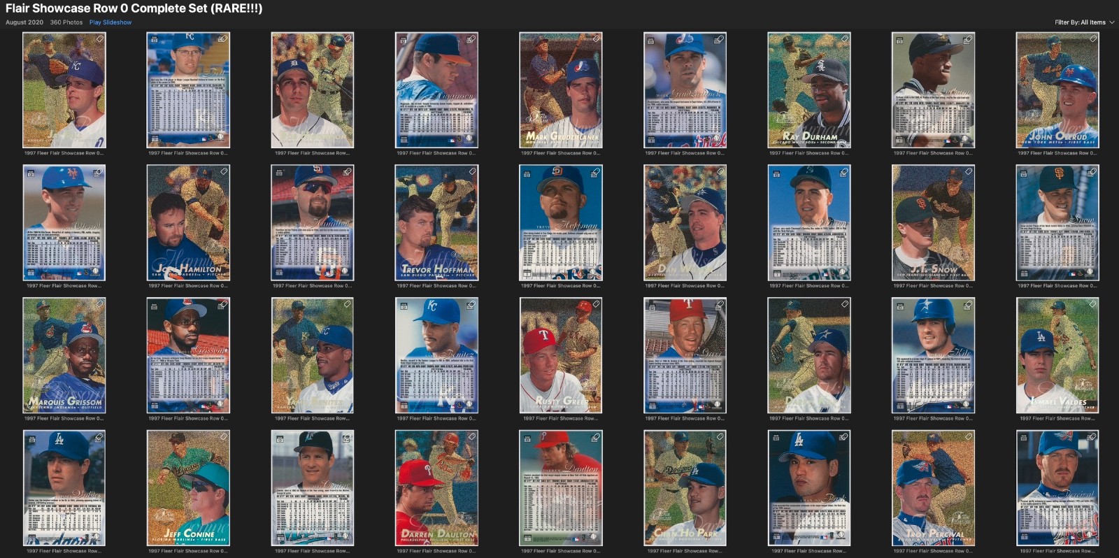 1997 Flair Showcase Row 0 Complete Set #1-180, Incredible!! Last of 6 MT sets!!