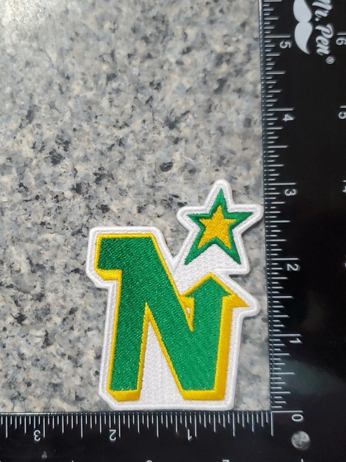 Vintage Minnesota North Stars Logo Patch. NHL. Embroidered. Iron On. 3″x2″