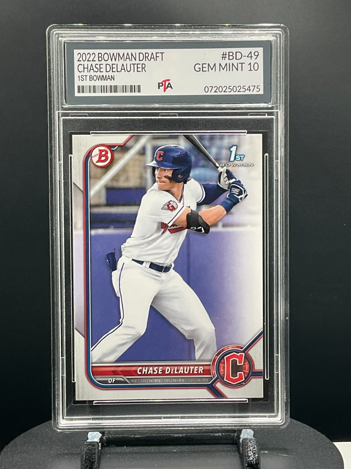 2022 Bowman Draft BD-49 Chase DeLauter 1ST Bowman Rookie ~GEM MINT PTA 10🔥