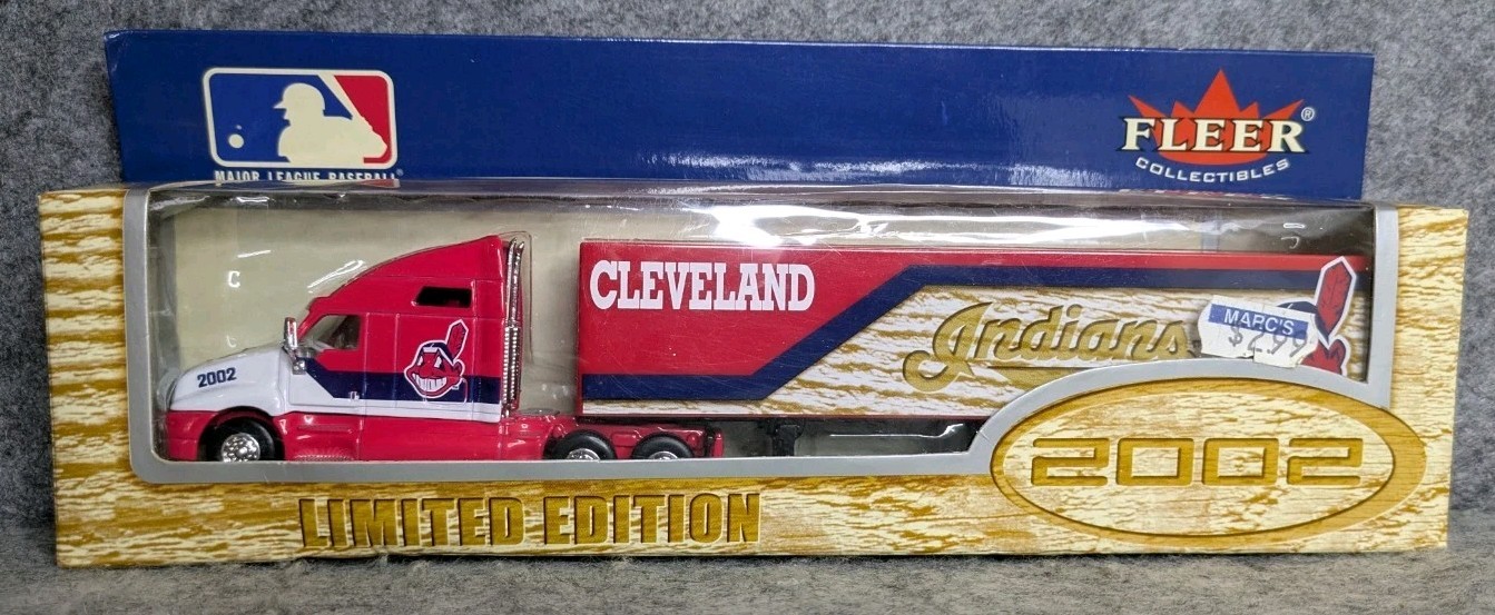 2002 Fleer Cleveland Indians Limited Edition Diecast Tractor Trailer MLB Vintage