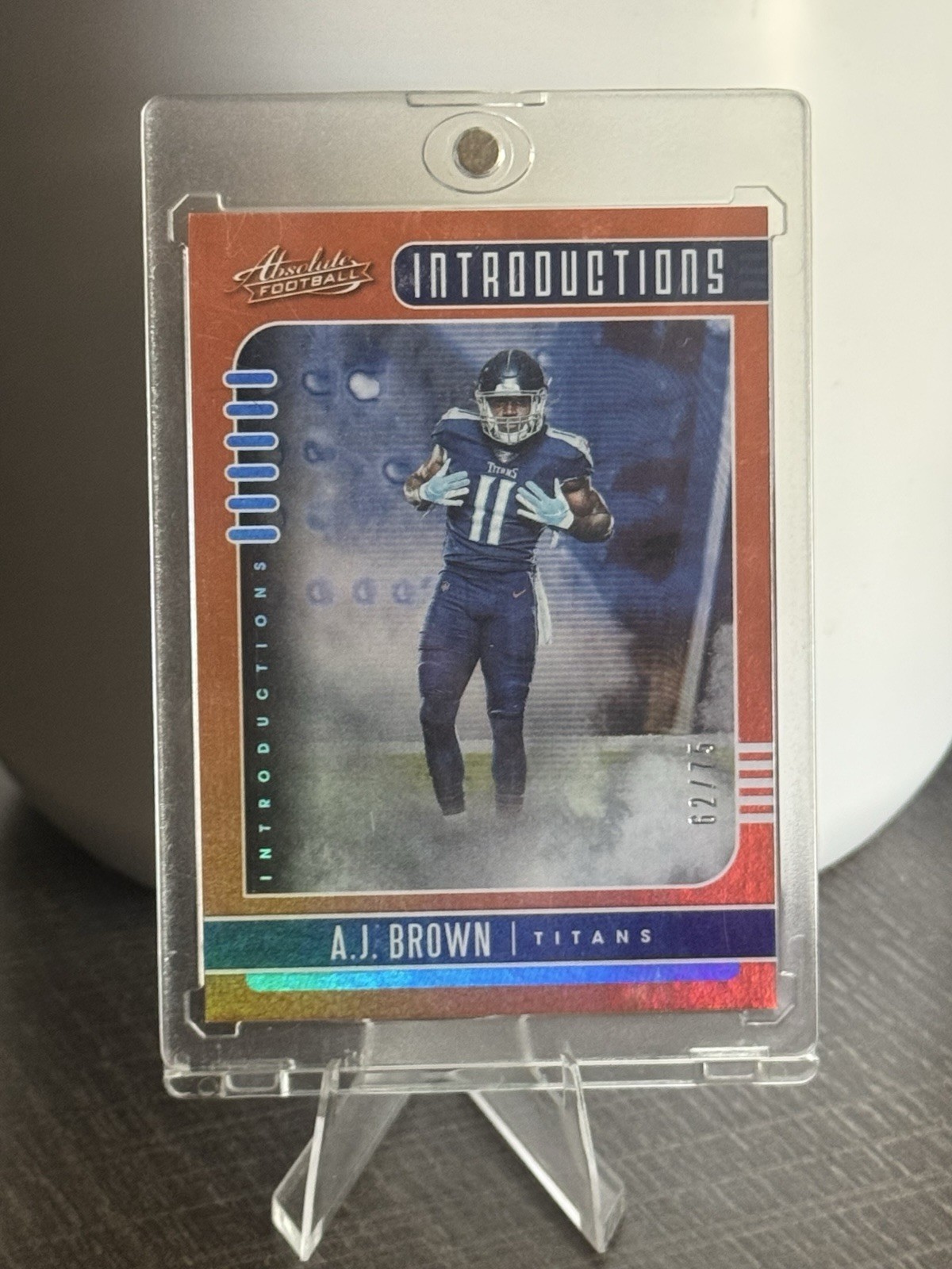 2019 Panini Absolute – Introductions A.J. Brown #1 Spectrum Orange /75 (RC)