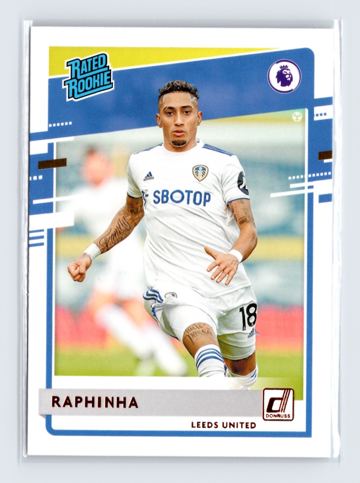 2020-21 Panini Chronicles Donruss Soccer Raphinha #5 Rated Rookie Leeds United