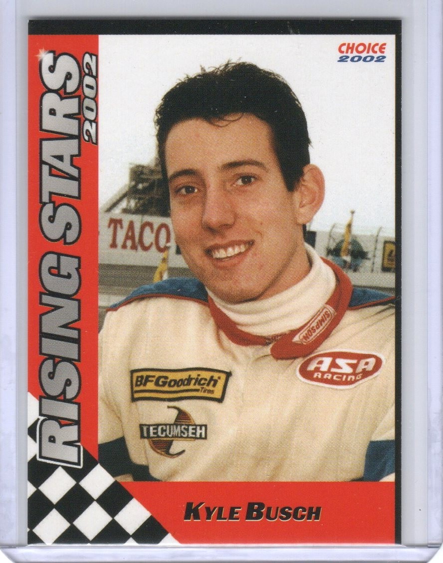 2002 CHOICE Rising Stars Kyle Busch Card #18 (FIRST PRINT RUN)