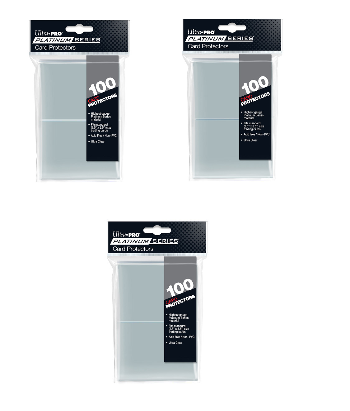 (300-Count) Ultra Pro Platinum Series Card Protectors – Extra Heavy Duty Sleeves