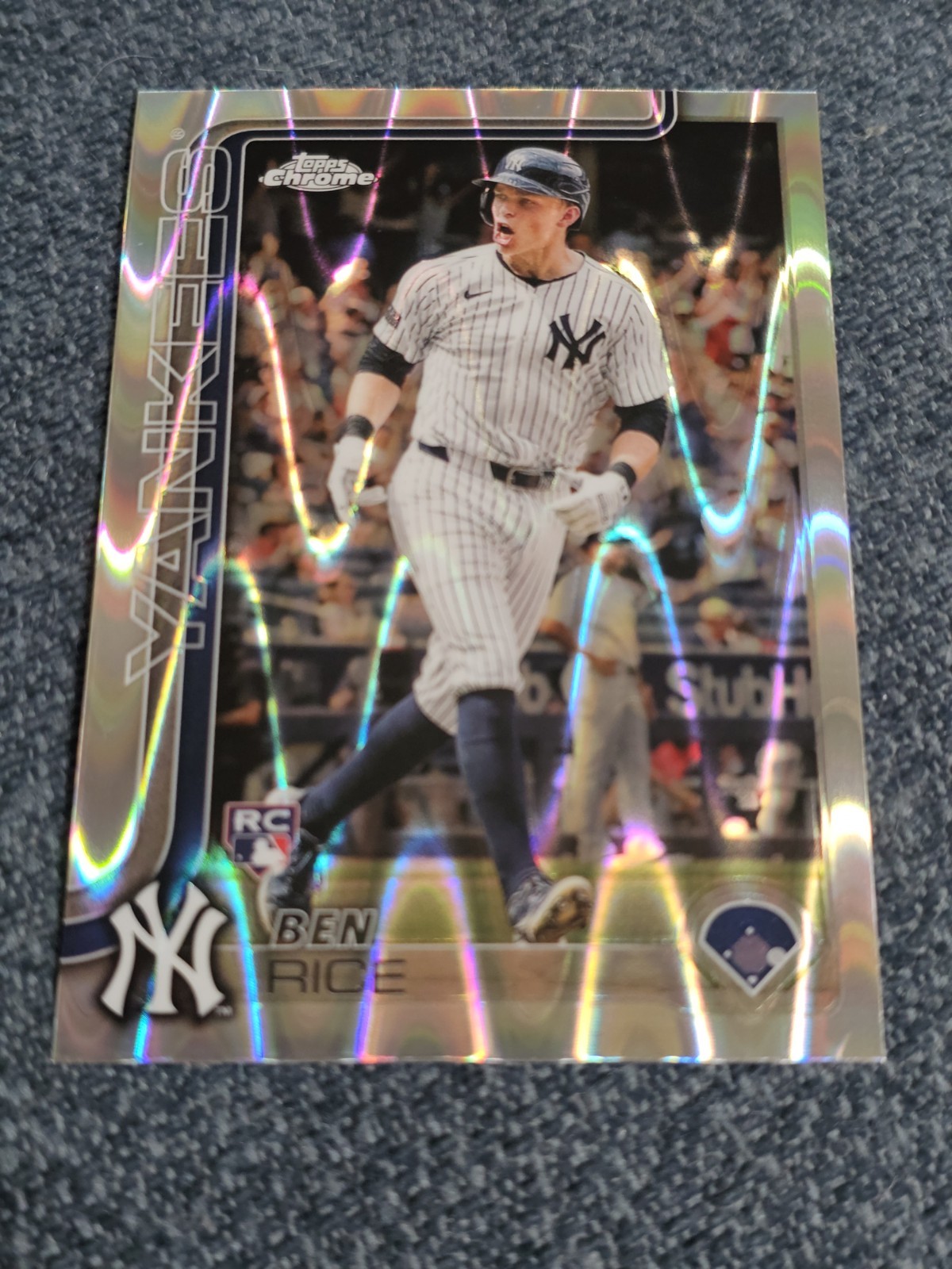 2025 Topps Chrome Ben Rice #139 Rookie RayWave Refractor
