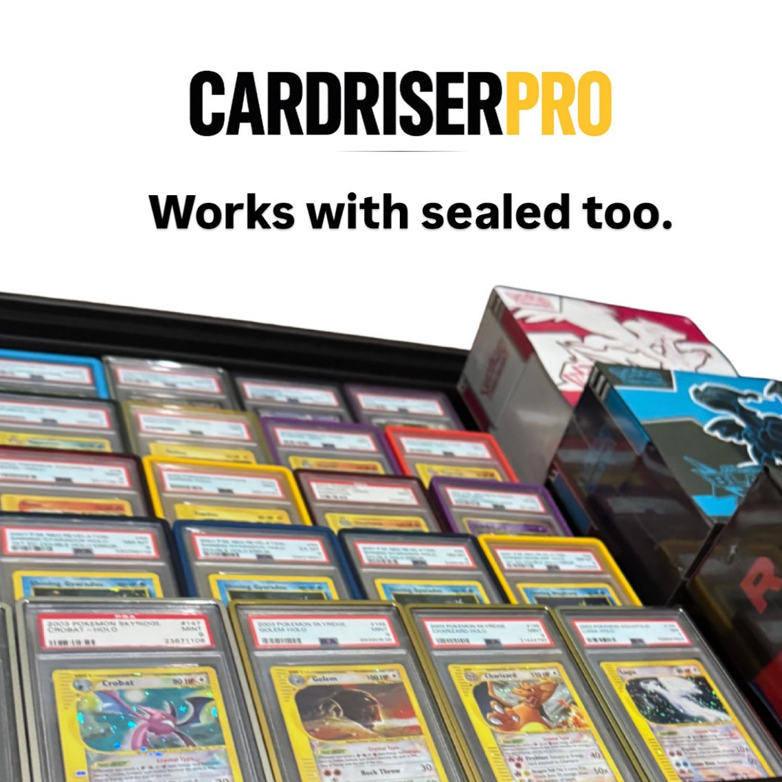 PREMIUM TRADING CARD SLAB DISPLAY CASE RISER STANDS | ZION CASE | COLORS