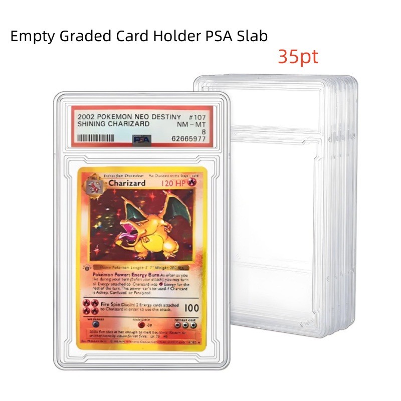25/50/75/100Pack Graded Card Holder PSA Style Slab Case For Pokemon 35PT Cards