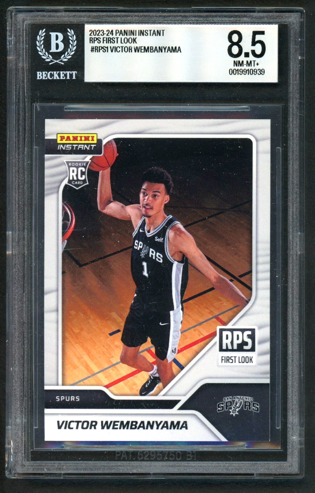 2023-24 Panini Instant #RPS-1 Victor Wembanyama Rookie (RC) BGS 8.5 NM-MT+