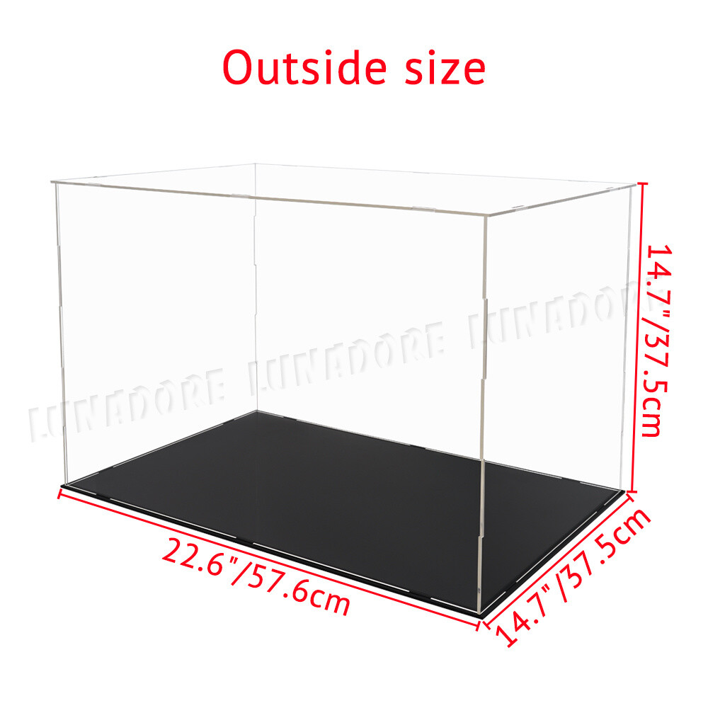 Large Acrylic Display Case Box Glass 22″ Wide Memorabilia Collectible Ship Model