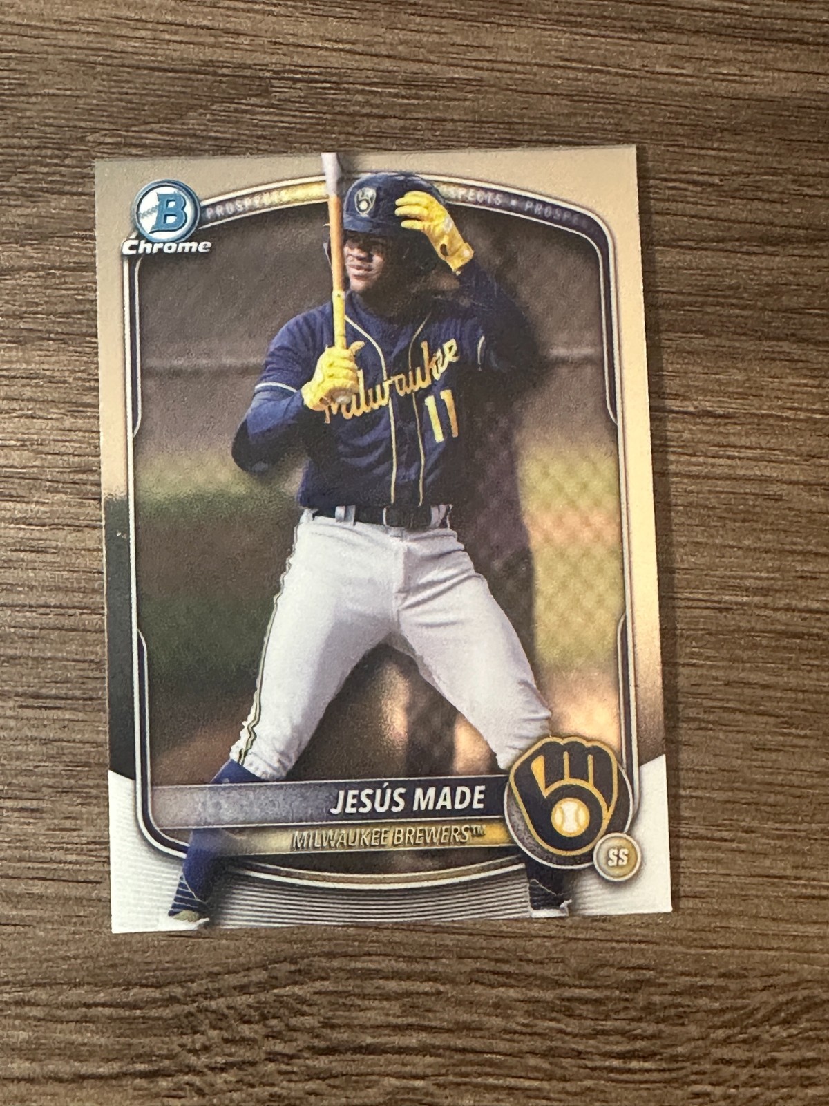 2026 Bowman Baseball Jesus Made #BDC-196 Chrome Milwaukee Brewers