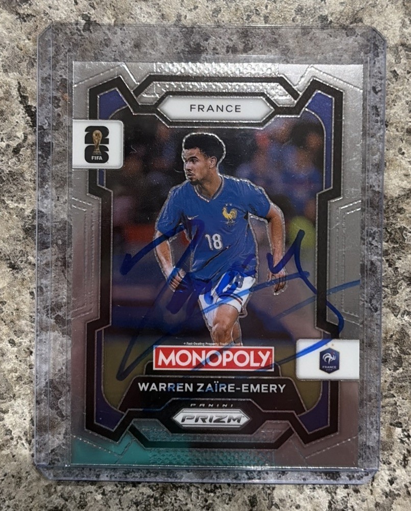 Warren Zaire Emery Autographed Panini Prizm Soccer Card FRANCE AUTO #11 IP