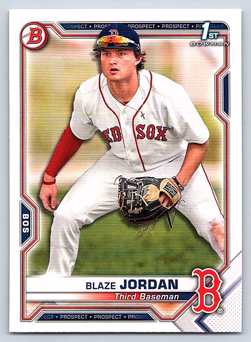 BLAZE JORDAN RED SOX RC 1st card 2021 BOWMAN PROSPECTS #BP-71