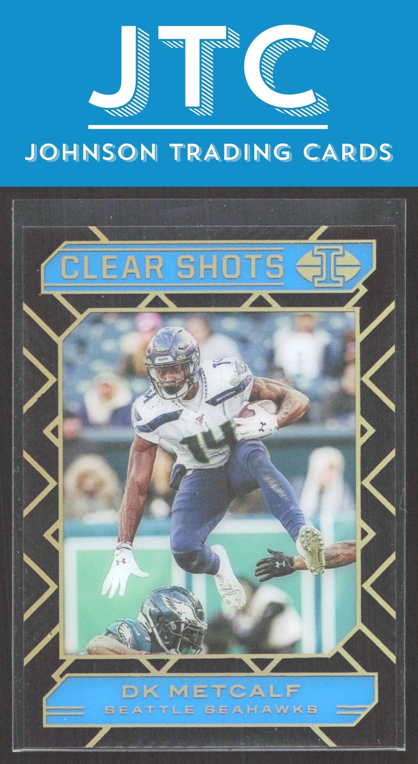 2020 Panini Illusions #4 DK Metcalf Clear Shots Light Blue #/299