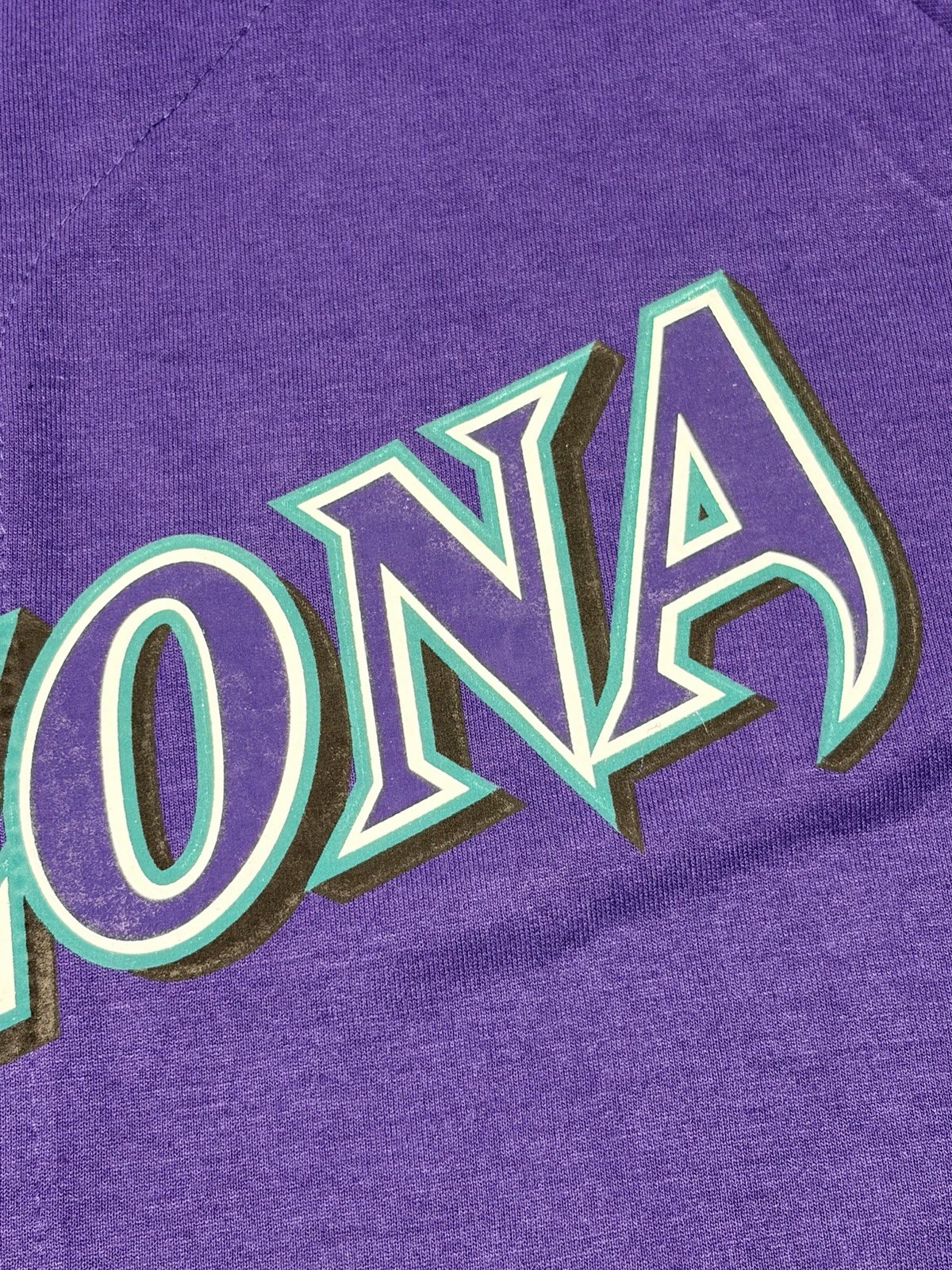 VTG Arizona Diamondbacks Purple Button Baseball Jersey XL Throwback USA Read***