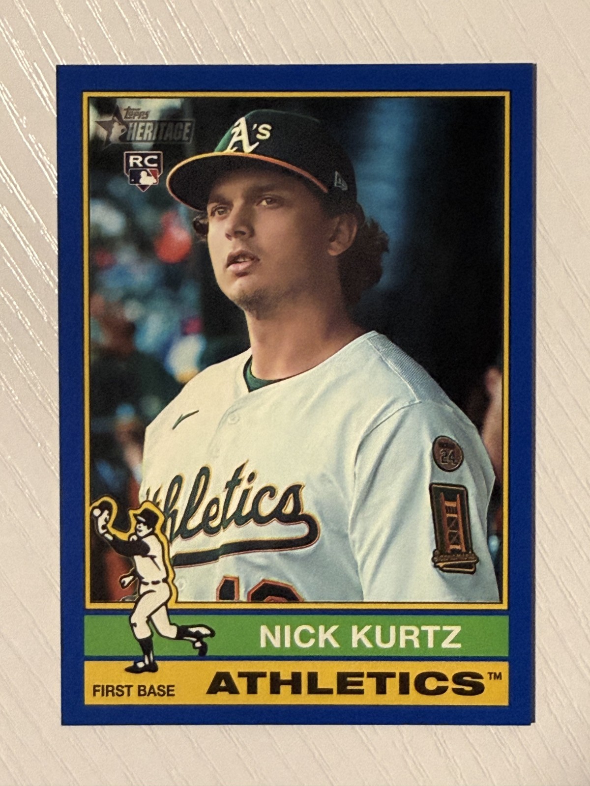 Nick Kurtz 2025 Topps Heritage Dark Blue RC #706 Athletics