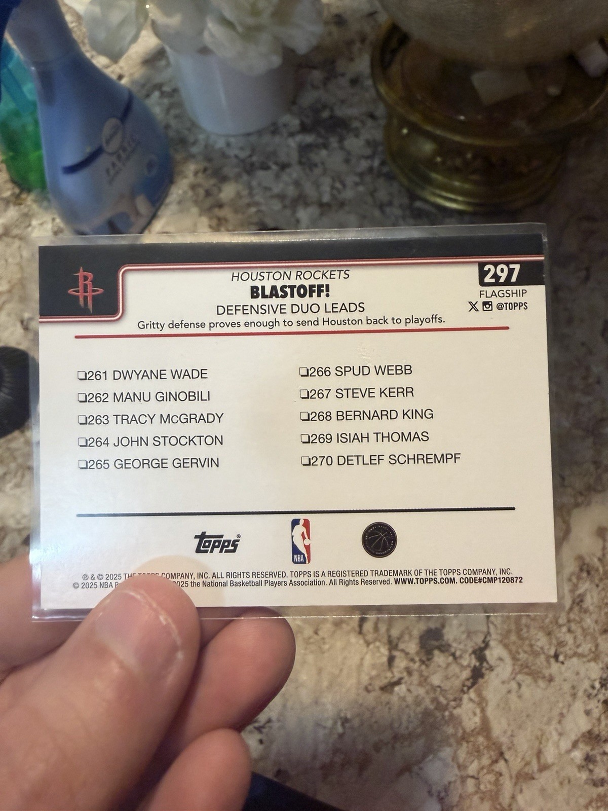 Houston Blastoff Defensive Duo Leads —— Pink Holo Sparkle Foil —— 2025-26 Topps