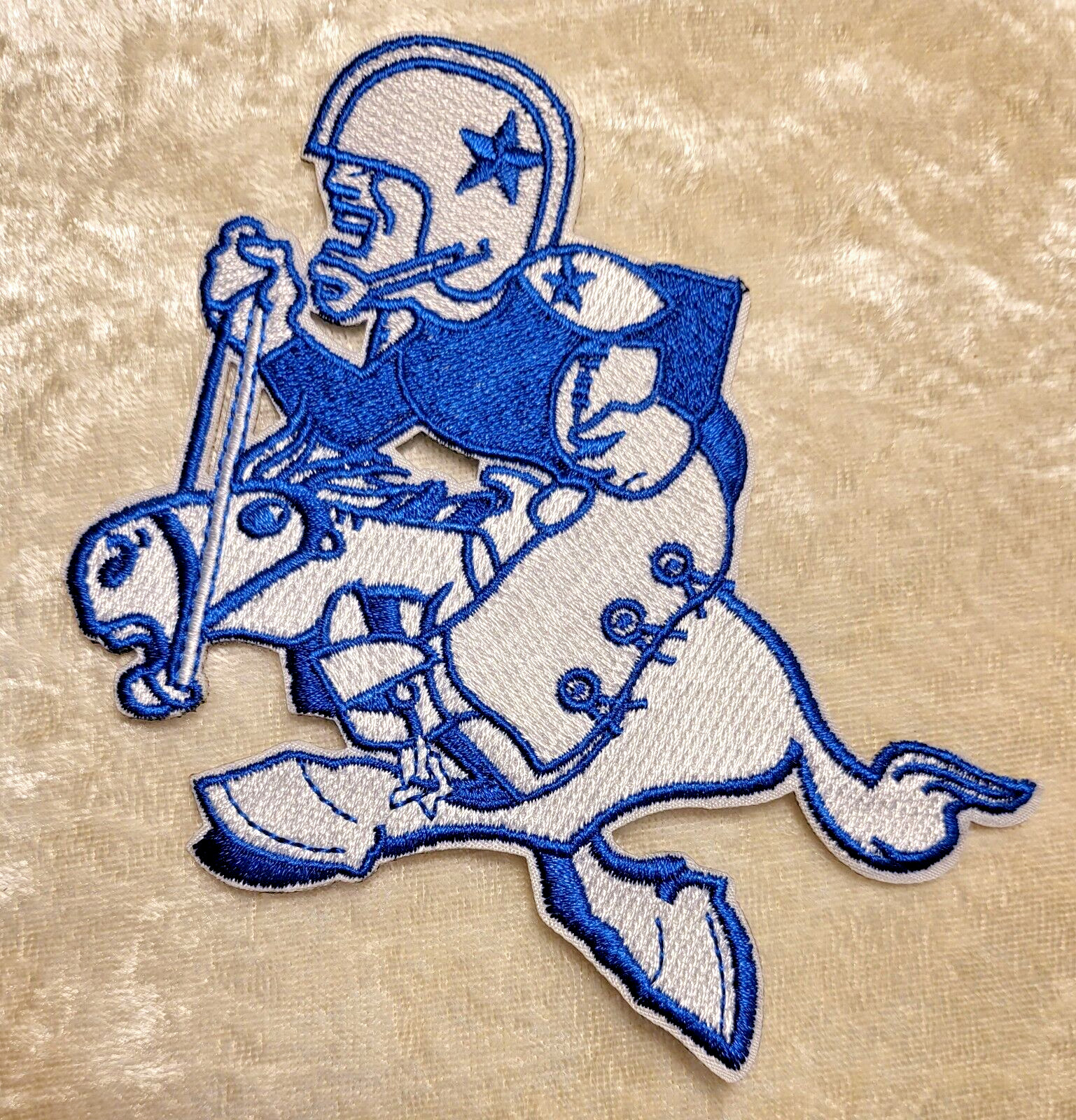 Dallas Cowboys Retro Logo 4.5″ Iron On Embroidered Patch~ Free Tracking!