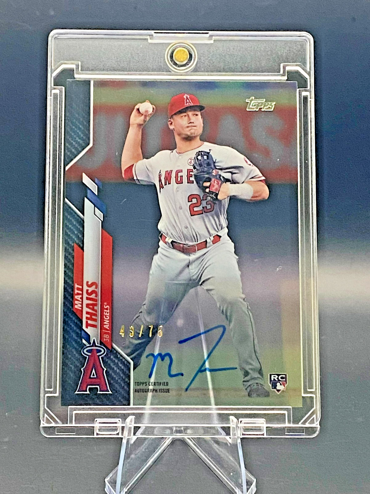 2020 Topps Clearly Authentic Autographs – MATT THAISS #43/75 RC! On Card Auto!