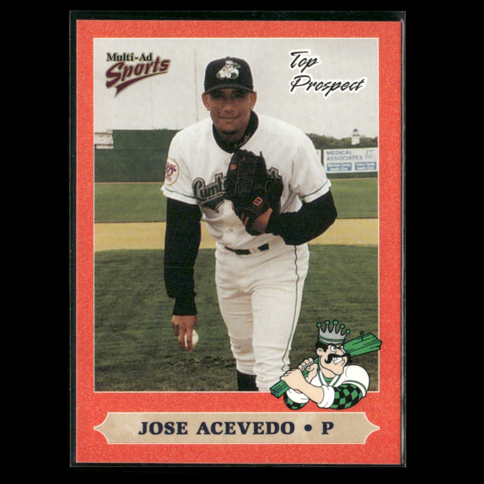 Jose Acevedo 1999 Midwest League Top Prospects Clinton Lumberkings Baseball Card