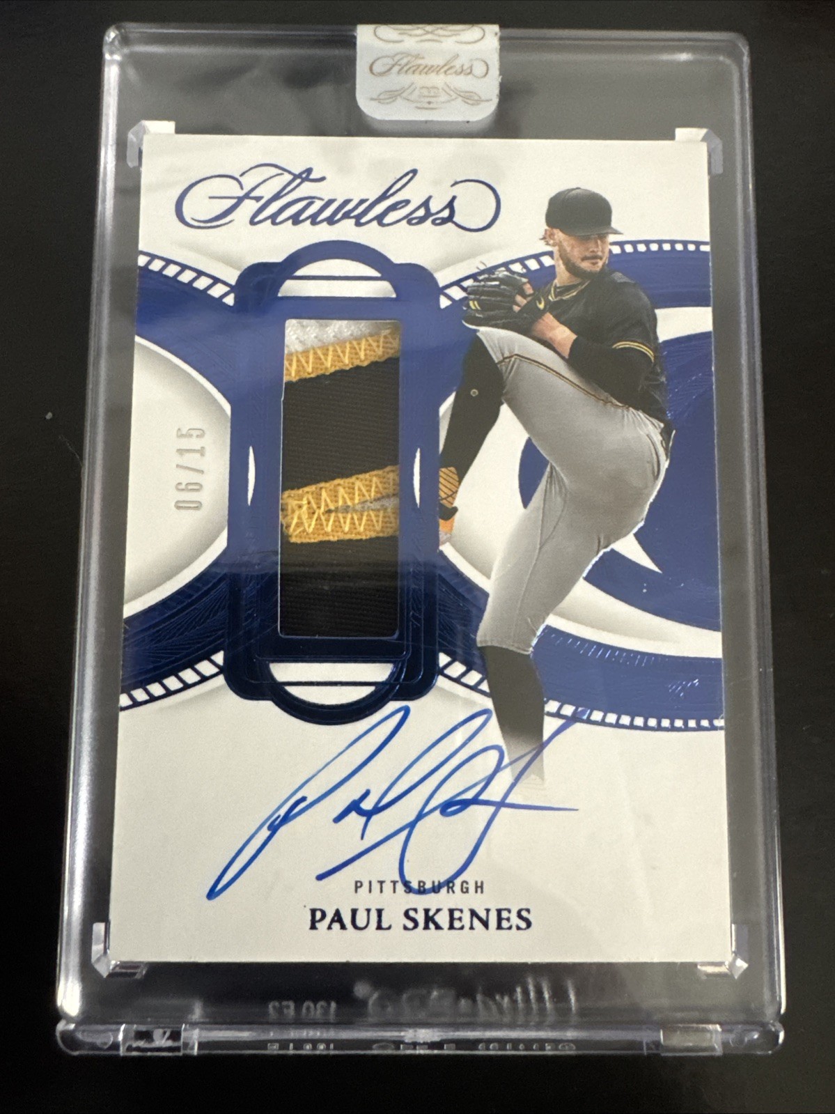 2025 Panini Flawless – Prominent Swatch Signatures Paul Skenes #PSS-PS Sapphire