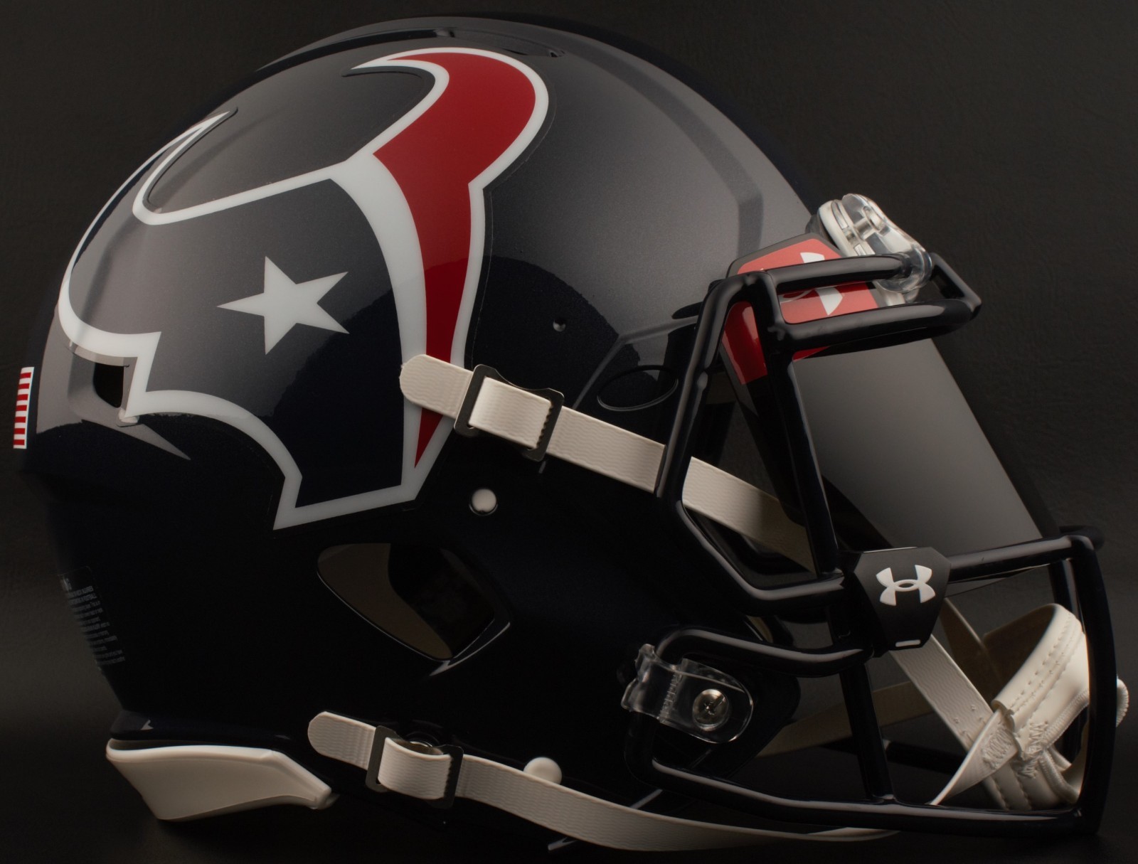 HOUSTON TEXANS NFL Football Helmet with BLACK-TINT Visor / Eye Shield