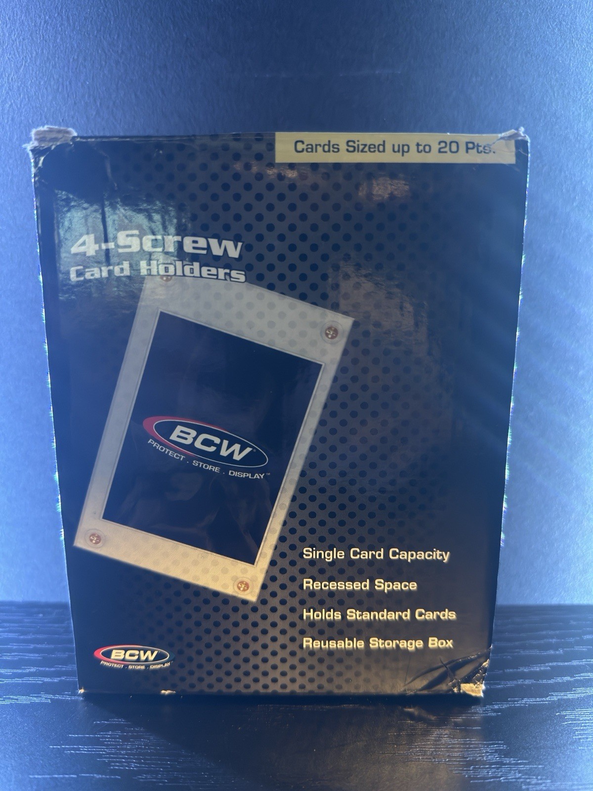 BCW 4-Screw Recessed Screwdown Trading Card Holder 20Pt – 5 Count