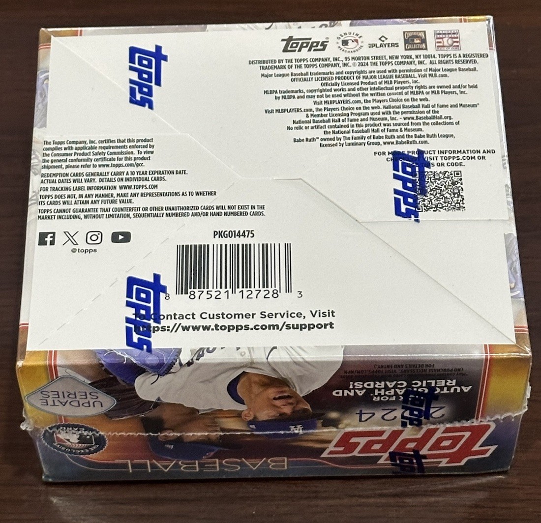 2024 Topps Update Series MLB Baseball Factory Sealed 20 Pack Retail Box