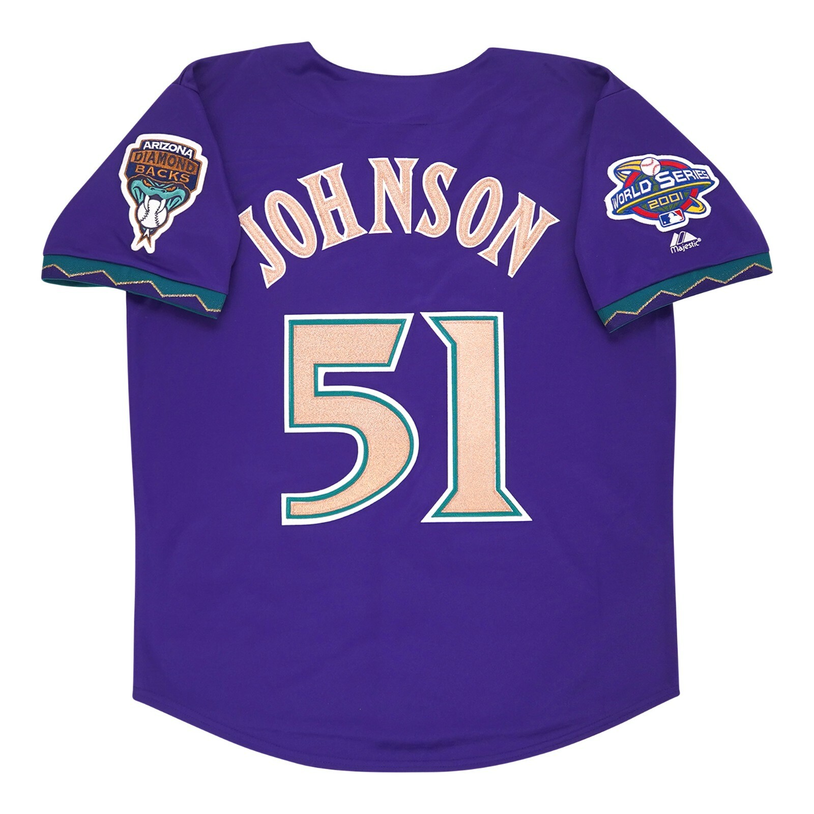 Randy Johnson Arizona Diamondbacks 2001 World Series Alt Purple Men’s Jersey