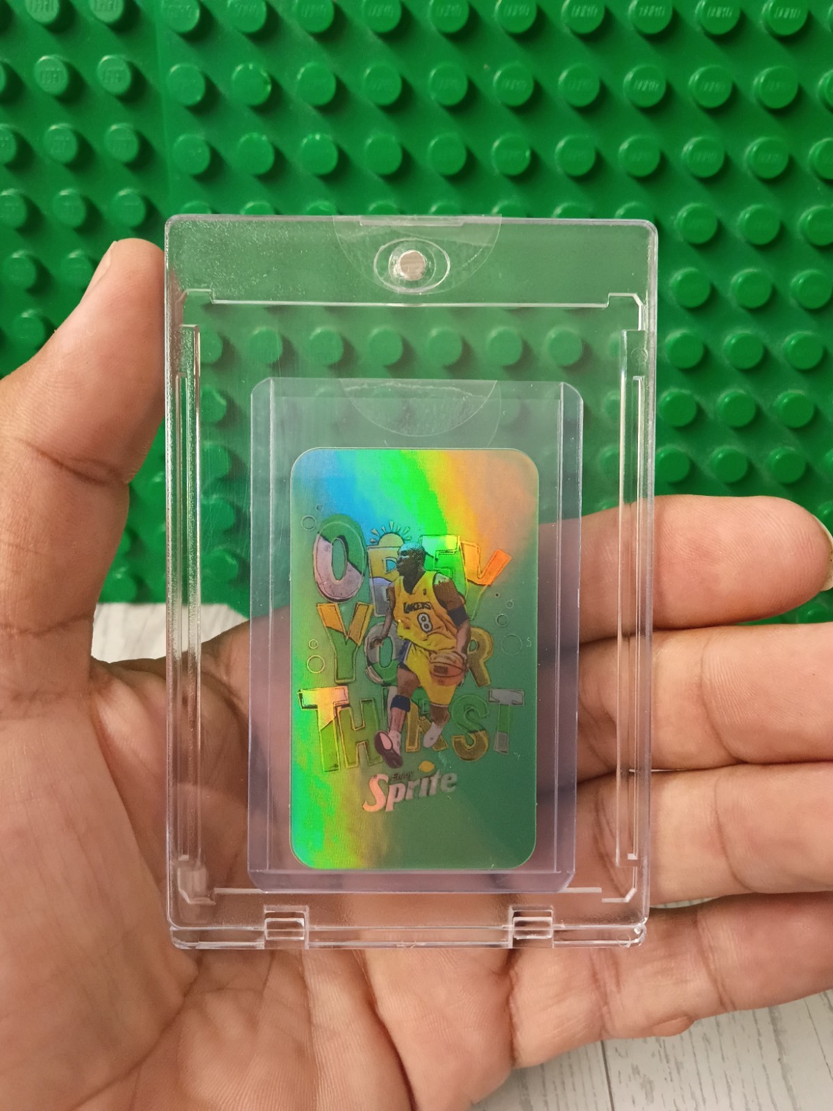 Kobe Bryant 2002 Sprite Lime Green Obey Your Thirst Mini Promo Refractor Card