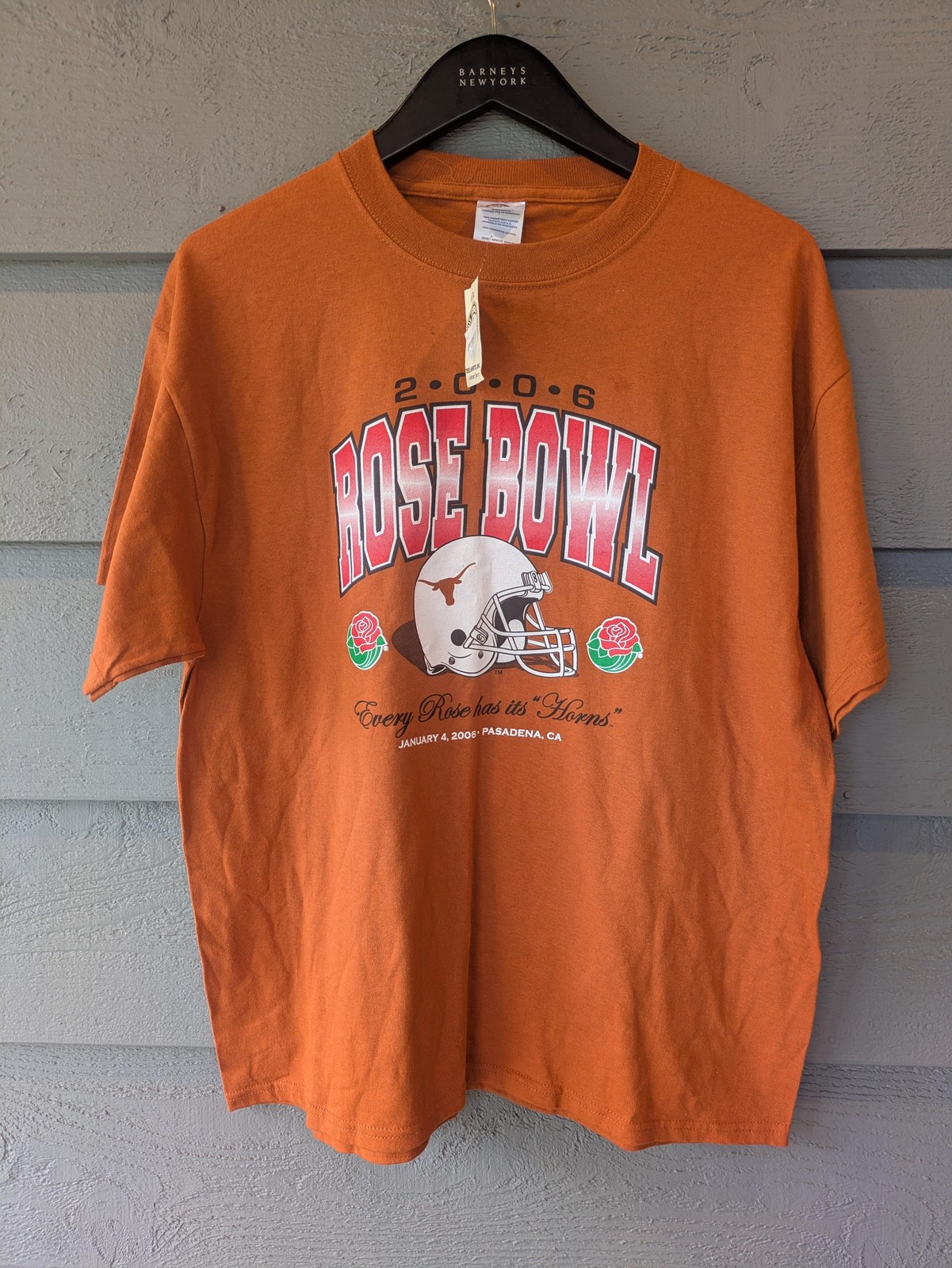 VTG Texas Longhorns Shirt Mens Large Orange NCAA Football Rose Bowl 2006 Tee