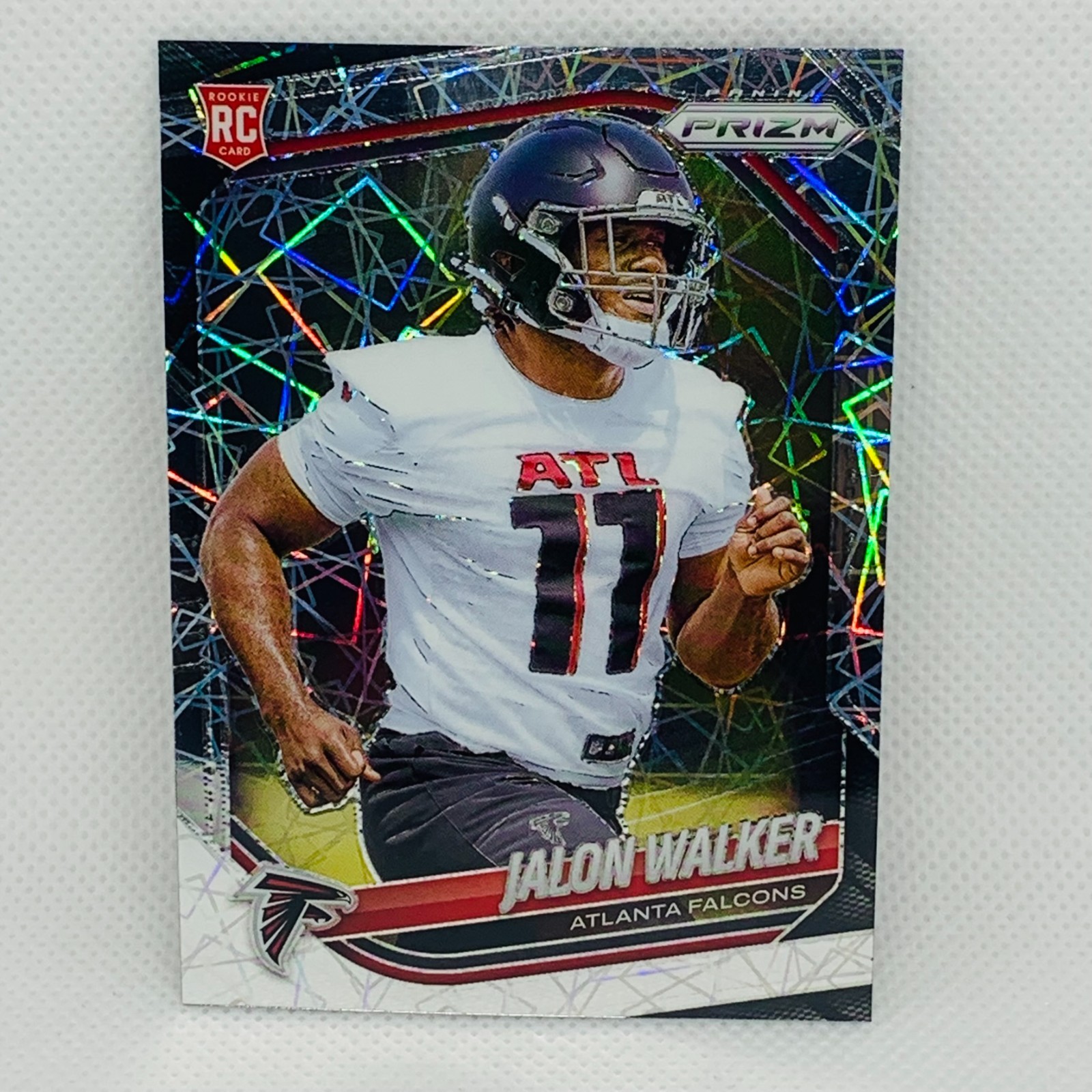 2025 Panini Prizm Football RC Jalon Walker Silver Rookie Lazer Prizm – Falcons