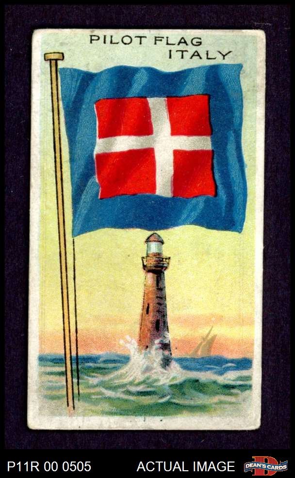 1911 Flags of All Nations T59 Italy Pilot Flag 2 – GOOD