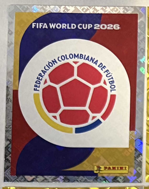 2026 Panini World Cup Sticker Rare Gold Crumple Foil Colombia