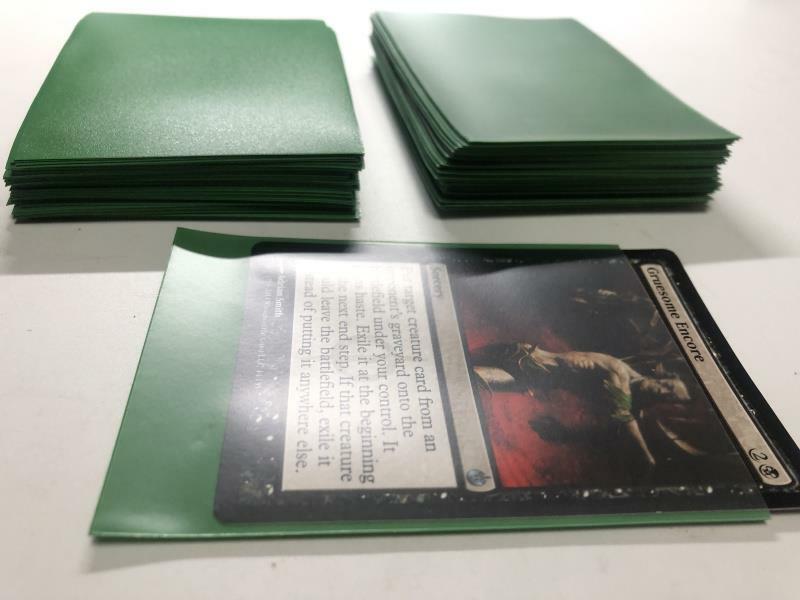 Lenayuyu 300pcs Green Deck Protector Standard MTG Card Sleeves 66x91mm Matte