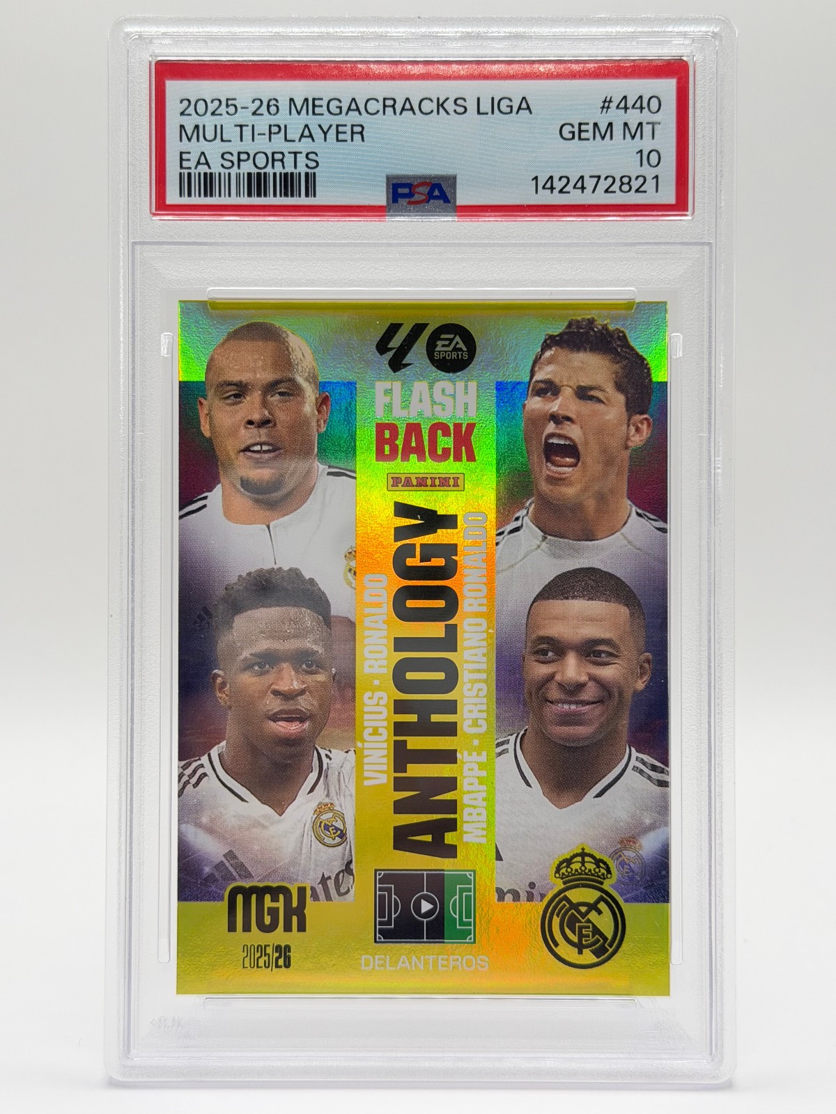 2025-26 Panini Megacracks Anthology Ronaldo Mbappe Vini Jr EA Sports #440 PSA 10