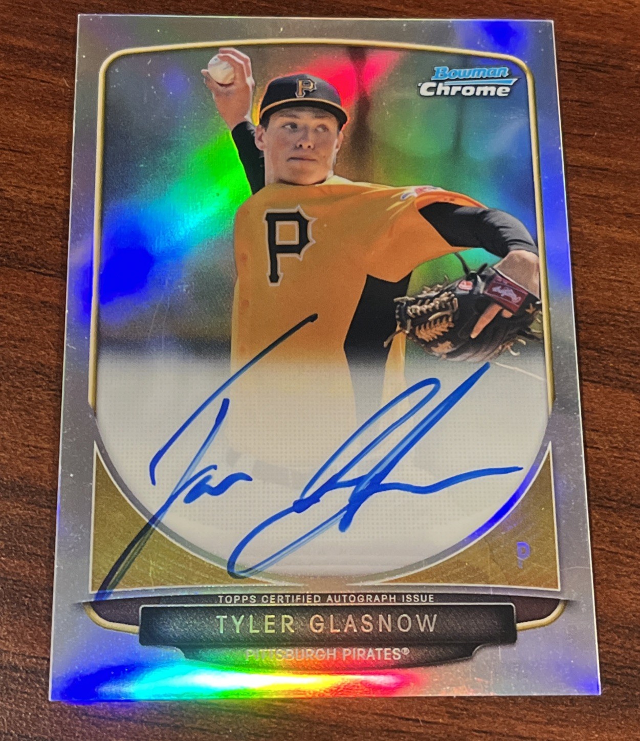 Tyler Glasnow 2013 Bowman Chrome Prospect Refractor Autographs Auto RC #’d /500