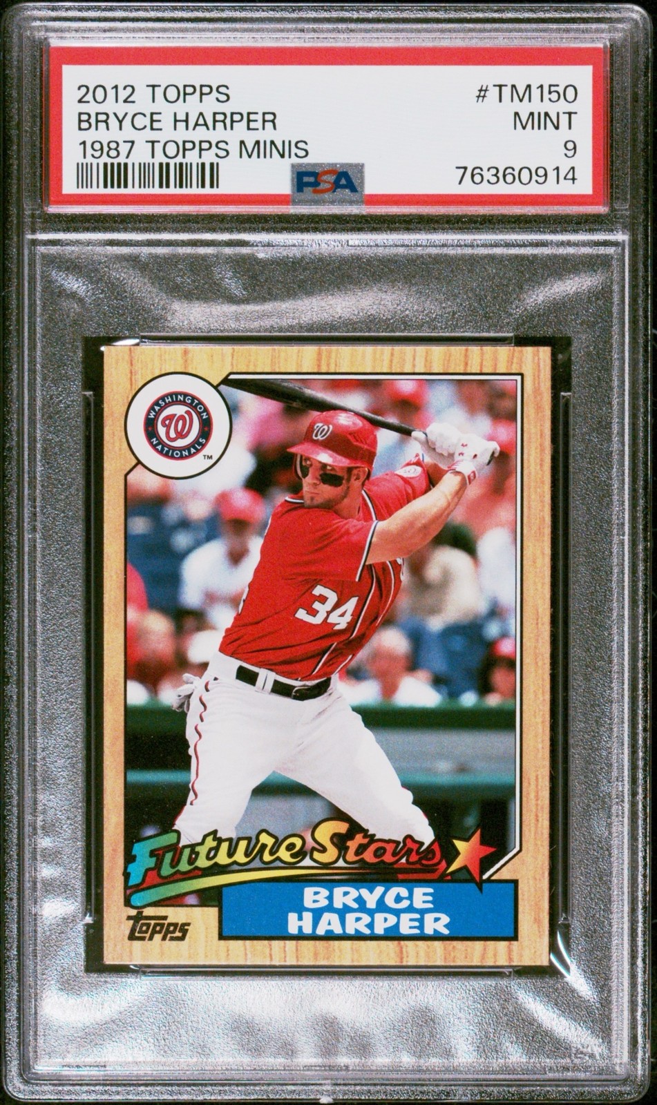 2012 Topps Update 🔥BRYCE HARPER🔥 1987 Minis Rookie PSA 9 🌟 Mint