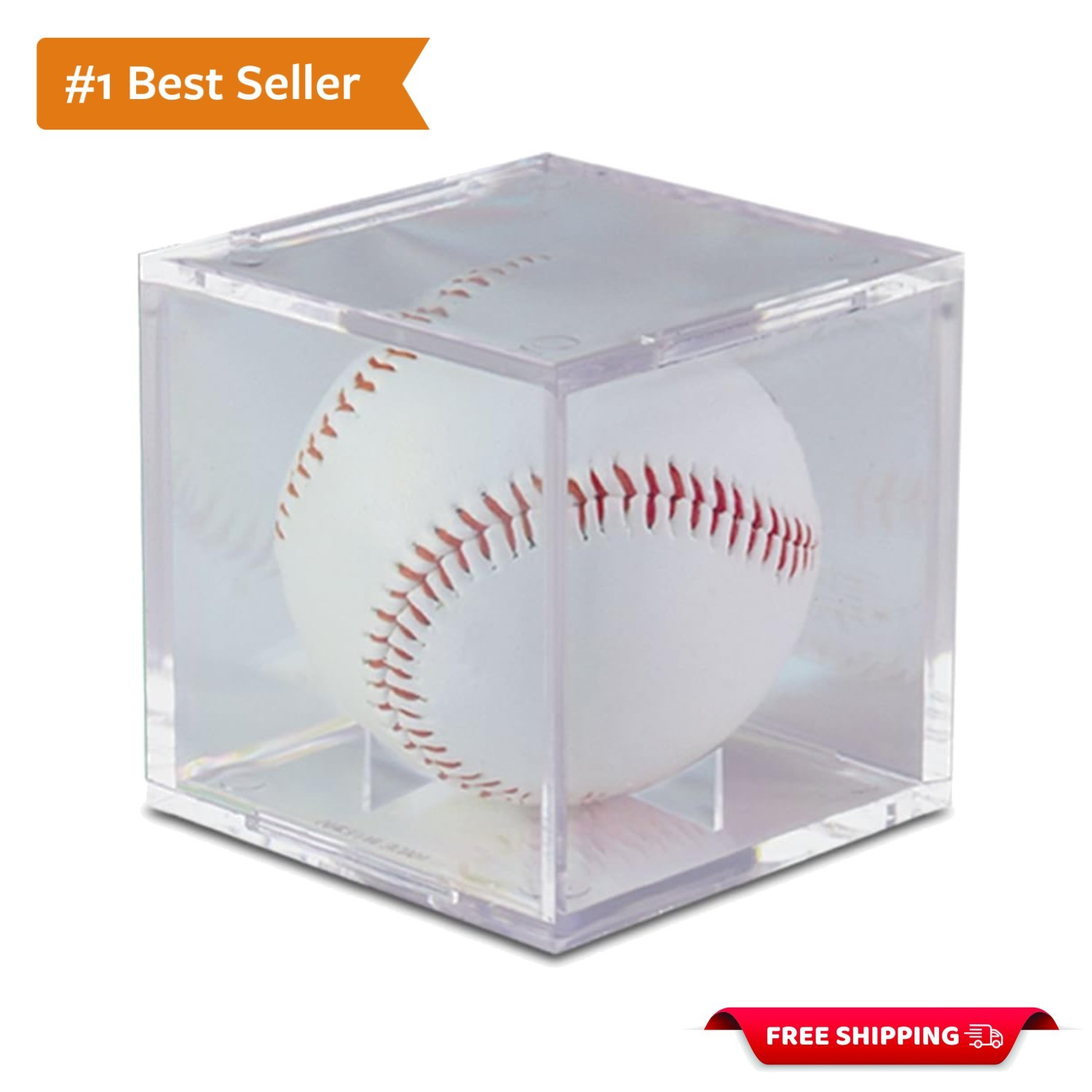Clear Square Baseball Holder – UV Protection & Signature Preservation