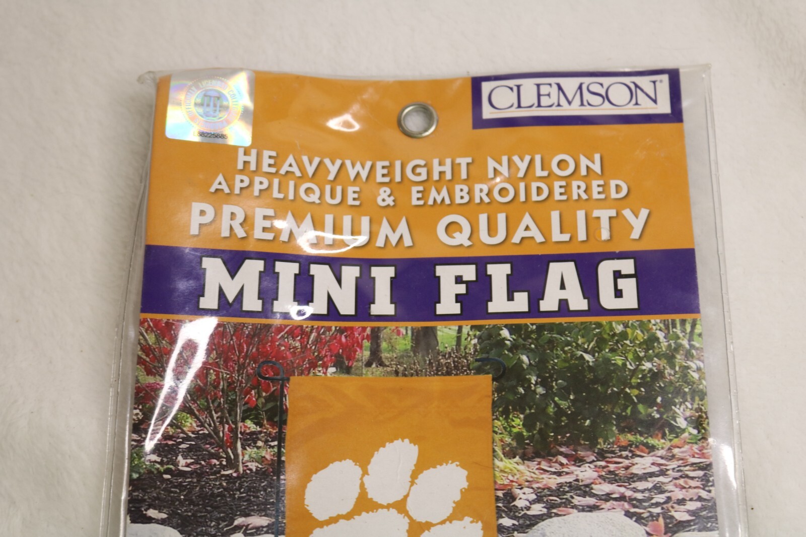 CLEMSON TIGERS NCAA PREMIUM MINI GARDEN FLAG 15 X 10.5 New In Package LOOK