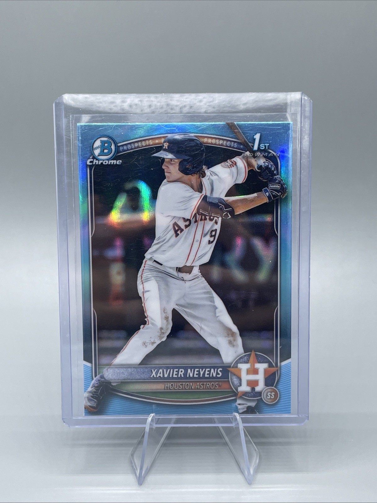 XAVIER NEYENS 2025 Bowman Chrome Draft Refractor #BDC-2 Sky Blue T2 Astros