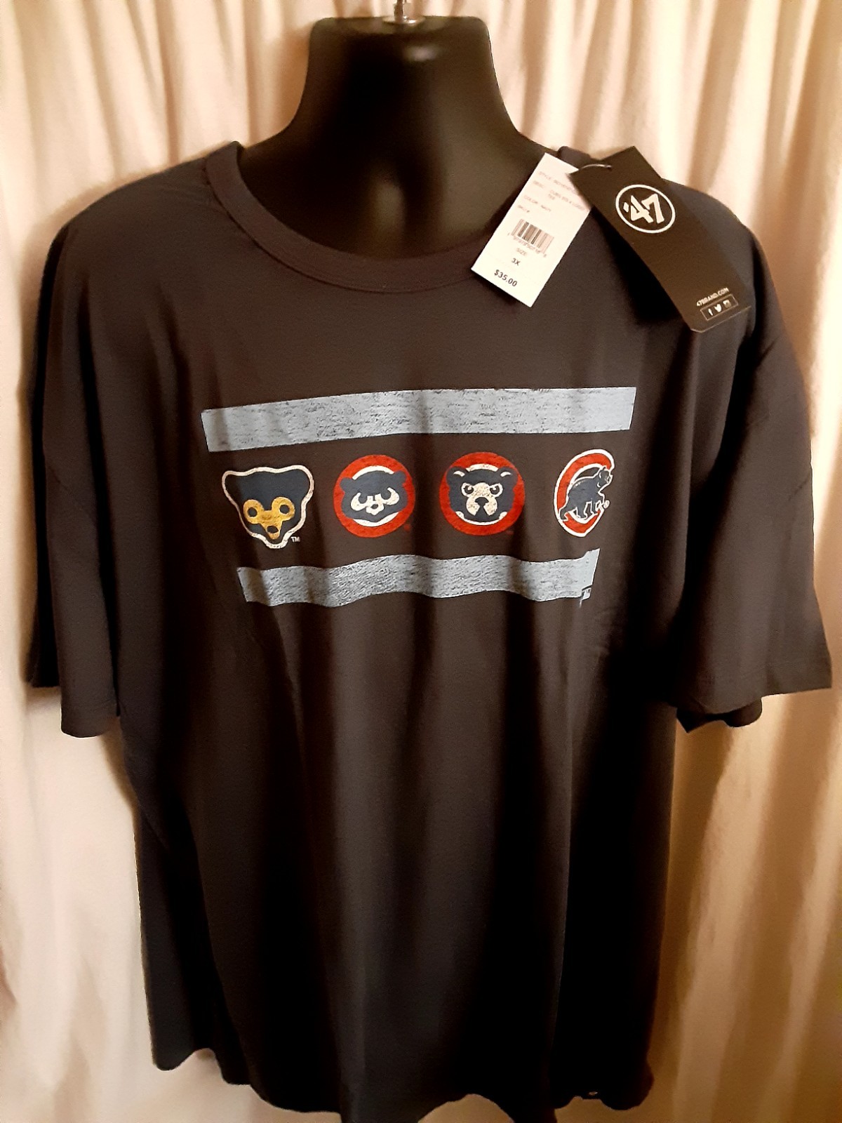 Chicago Cubs Men’s ’47 Brand BigTall Shirt XLT,2X,2XLT,3X,3XLT,4X,4XLT,5X or 6X