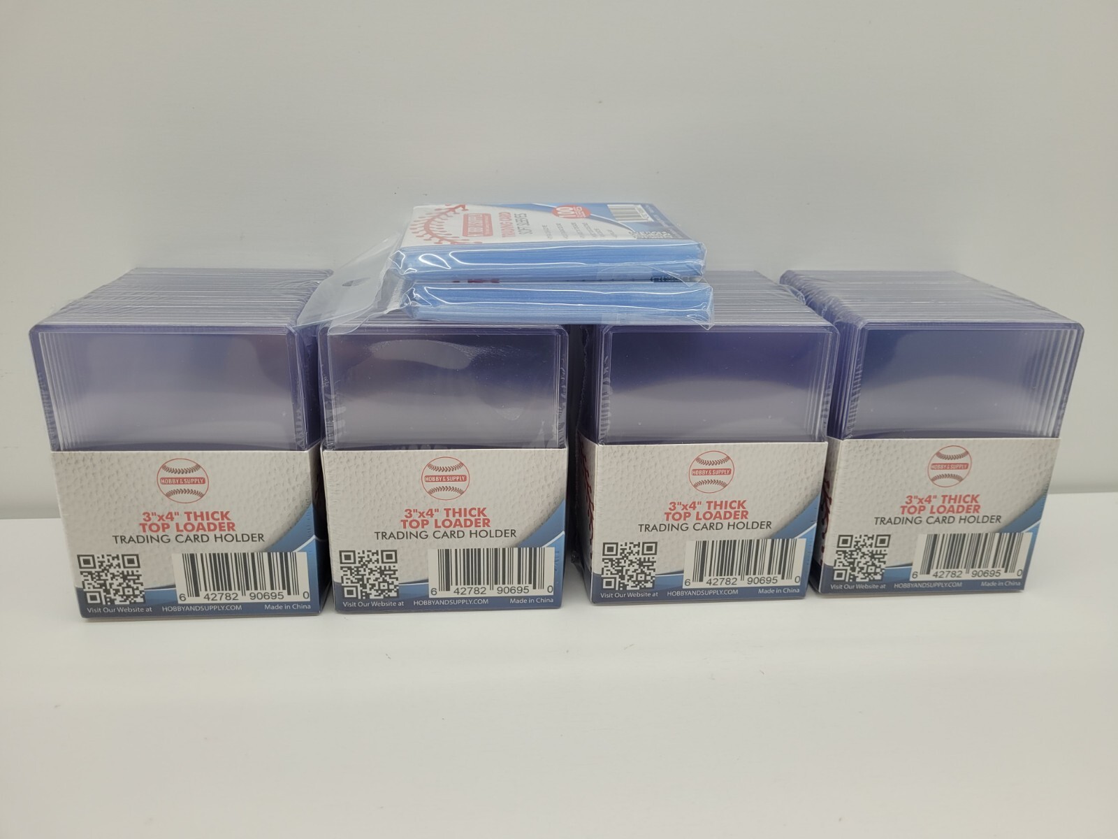 100 Thick Top Loader 100 point 2.5mm Card Holder 3×4 inch and 200 Soft Sleeves