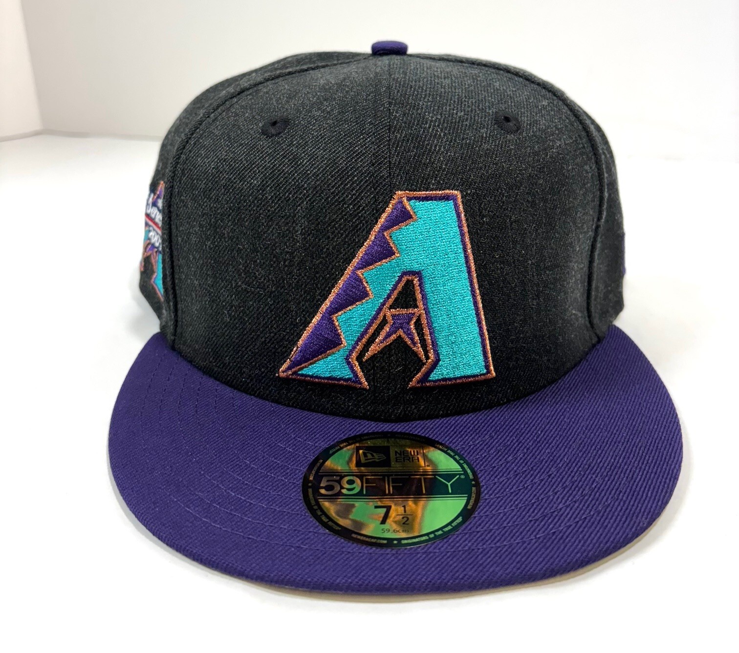 Arizona Diamondbacks MLB NE Cooperstown W.S 2001 Fitted Hat~Black Heather