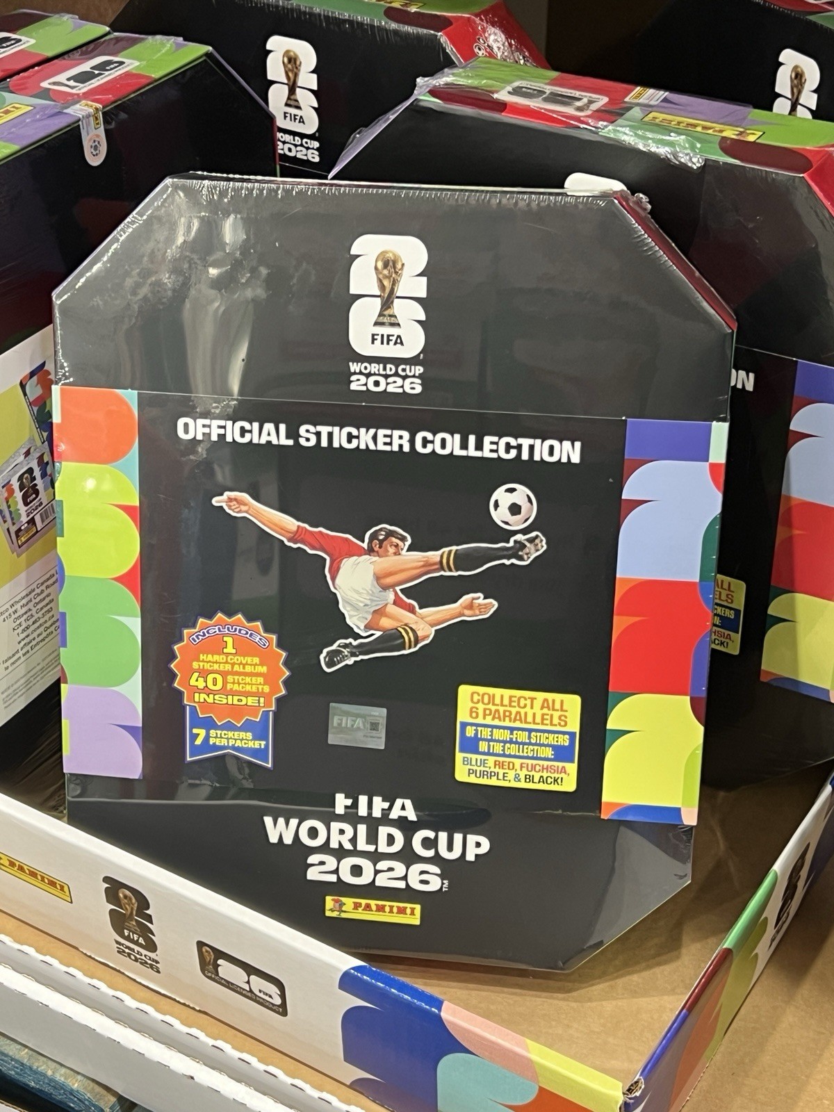 PANINI Soccer FIFA WORLD CUP 2026 Sticker Stadium Box 40 Packs Hard Cover Album