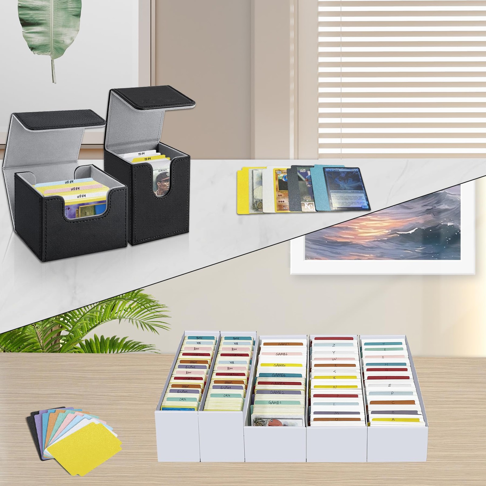 Trading Card Dividers, Multicolor 100-Pack Paper Card Dividers for MTG, TCG, …