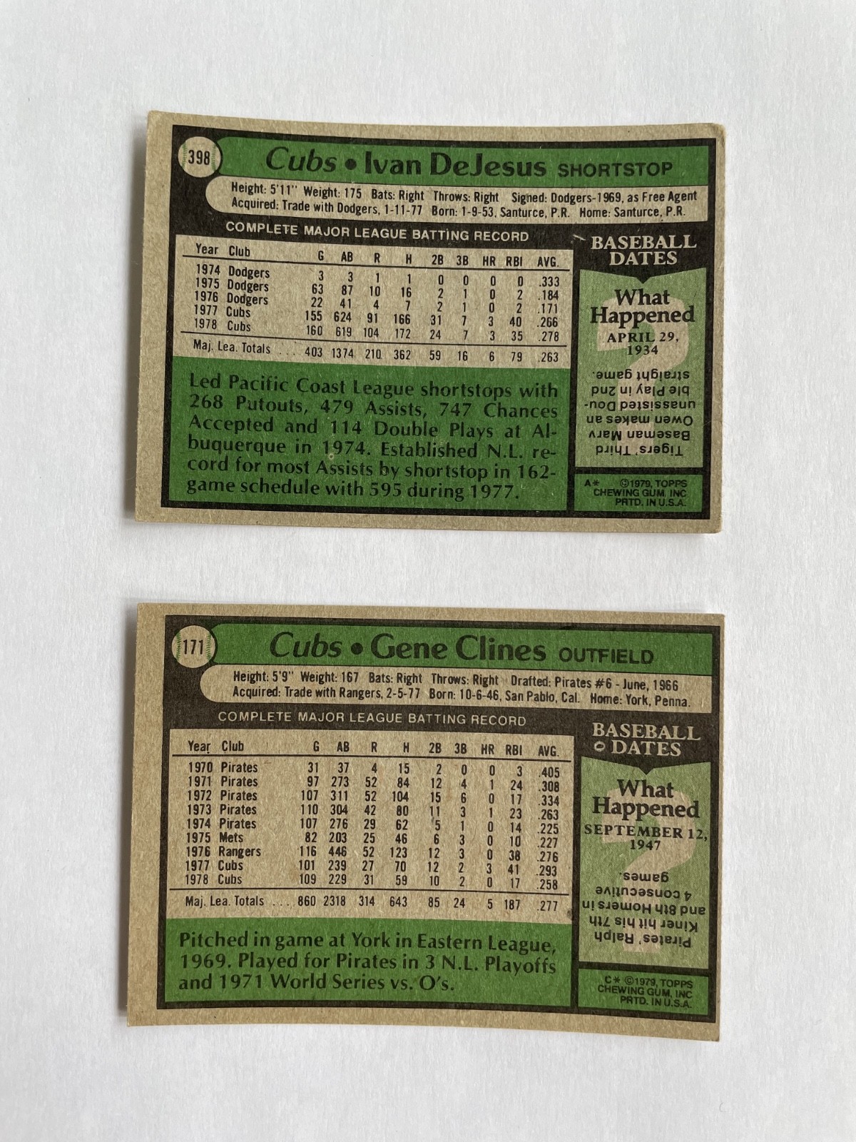 1979 Topps Cubs Team – Missing Only 4 Cards EX-MT/NM Bill Buckner Kingman