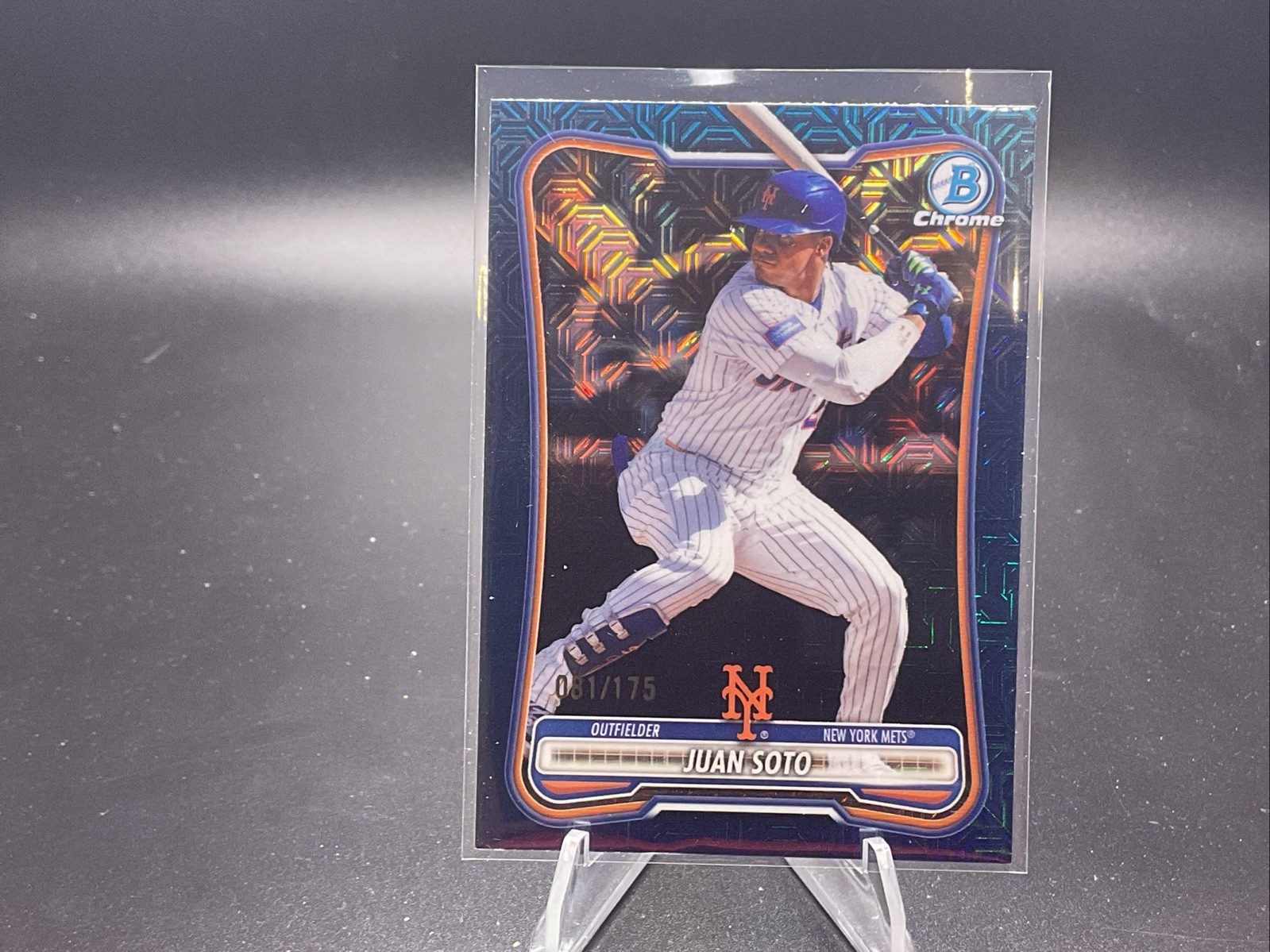 2026 Bowman Chrome Juan Soto #97 Navy Mojo Refractor /175 Mets